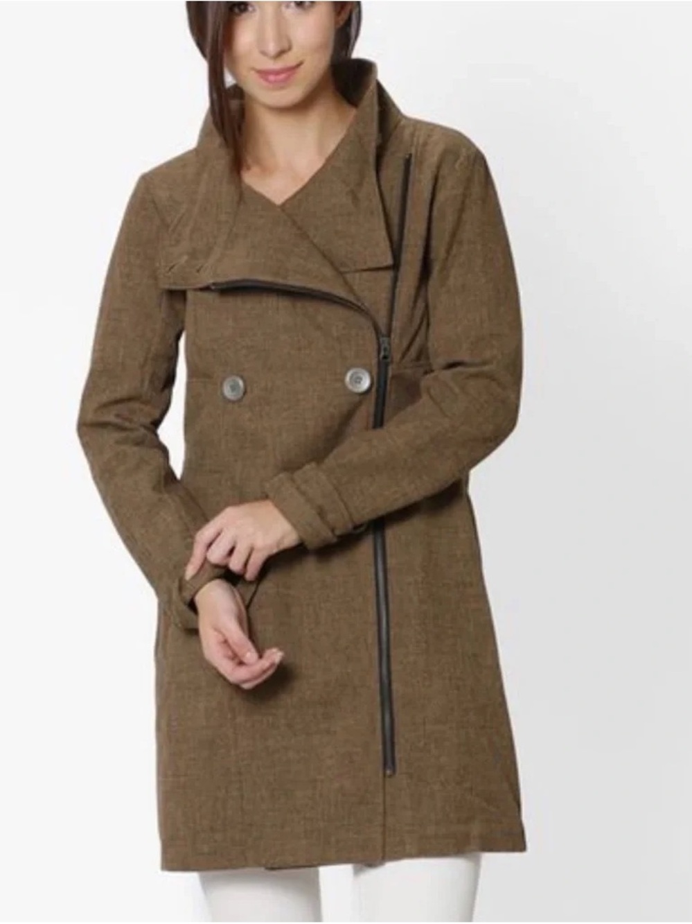 Prana Sutherland Water Repellant Jacket XS Greenish Brown Zipper Hand pockets /D